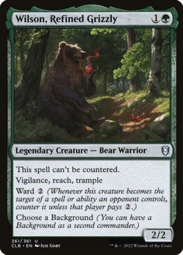 naokuroshop MTG [CLB][261][緑][U][EN][上品な灰色熊、ウィルソン/Wilson, Refined Grizzly]（foil） NM