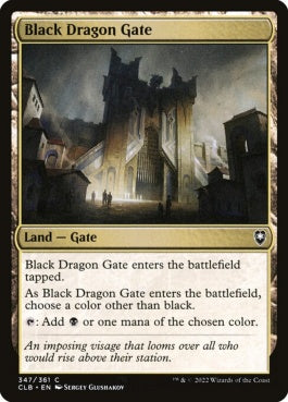 naokuroshop MTG [CLB][347][土地][C][EN][黒竜門/Black Dragon Gate]（foil） NM