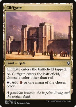 naokuroshop MTG [CLB][350][土地][C][EN][崖門/Cliffgate]（foil） NM