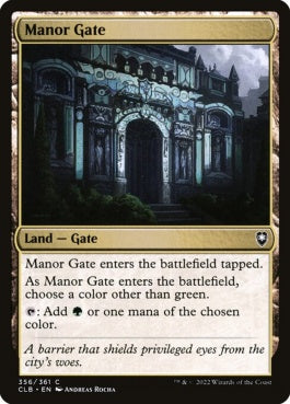 naokuroshop MTG [CLB][356][土地][C][EN][屋敷門/Manor Gate] NM