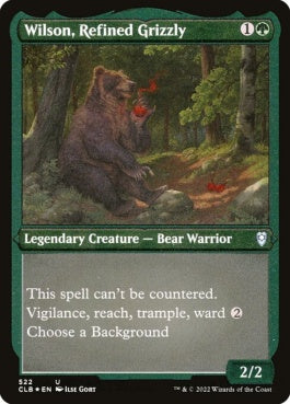 naokuroshop MTG [CLB][522][緑][U][EN][上品な灰色熊、ウィルソン/Wilson, Refined Grizzly] NM