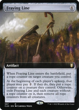 naokuroshop MTG [CLB][597][茶][R][EN][危ういロープ/Fraying Line]（foil） NM