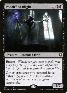 naokuroshop MTG [CLB][768][黒][R][EN][荒廃の司教/Pontiff of Blight] NM