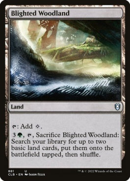 naokuroshop MTG [CLB][881][土地][U][EN][荒廃した森林/Blighted Woodland] NM