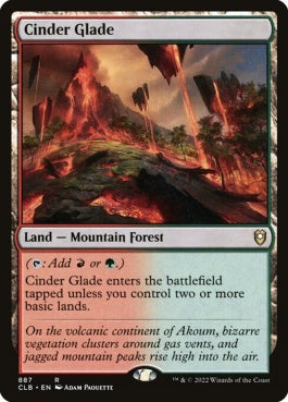 naokuroshop MTG [CLB][887][土地][R][EN][燃えがらの林間地/Cinder Glade] NM