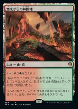 naokuroshop MTG [CLB][887][土地][R][JP][燃えがらの林間地/Cinder Glade] NM