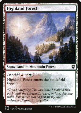 naokuroshop MTG [CLB][896][土地][C][EN][高地の森/Highland Forest] NM