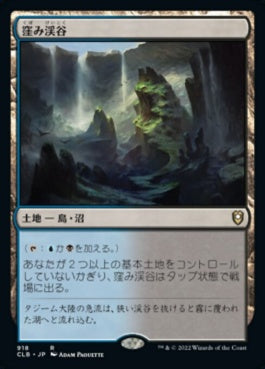 naokuroshop MTG [CLB][918][土地][R][JP][窪み渓谷/Sunken Hollow] NM