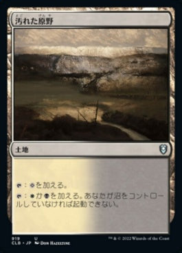 naokuroshop MTG [CLB][919][土地][U][JP][汚れた原野/Tainted Field] NM