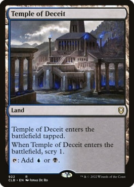 naokuroshop MTG [CLB][922][土地][R][EN][欺瞞の神殿/Temple of Deceit] NM