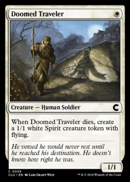naokuroshop MTG [CLU][0059][白][C][EN][宿命の旅人/Doomed Traveler] NM
