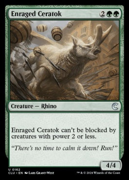 naokuroshop MTG [CLU][0162][緑][U][EN][激昂した角獣/Enraged Ceratok] NM