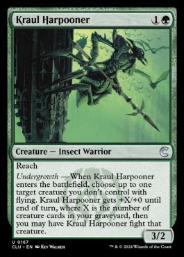 naokuroshop MTG [CLU][0167][緑][U][EN][クロールの銛撃ち/Kraul Harpooner] NM