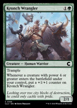 naokuroshop MTG [CLU][0169][緑][C][EN][クロンチの世話人/Kronch Wrangler] NM