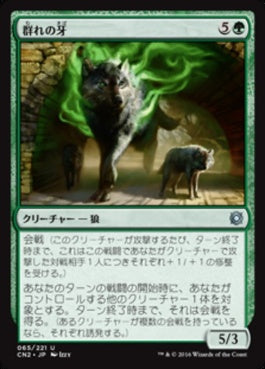 naokuroshop MTG [CN2][065][緑][U][JP][群れの牙/Fang of the Pack] NM