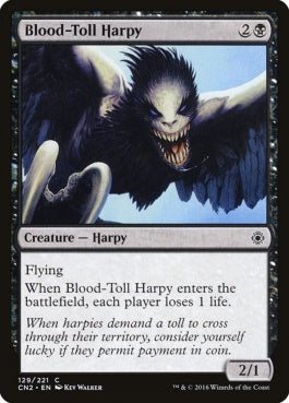 naokuroshop MTG [CN2][129][黒][C][EN][血集りのハーピー/Blood-Toll Harpy] NM