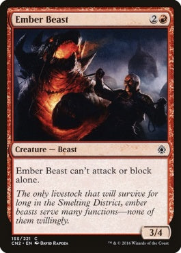 naokuroshop MTG [CN2][155][赤][C][EN][くすぶり獣/Ember Beast] NM