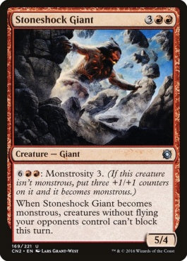 naokuroshop MTG [CN2][169][赤][U][EN][石殴りの巨人/Stoneshock Giant] NM