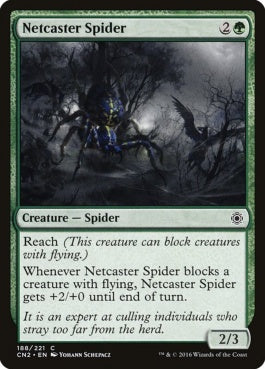 naokuroshop MTG [CN2][188][緑][C][EN][網投げ蜘蛛/Netcaster Spider] NM