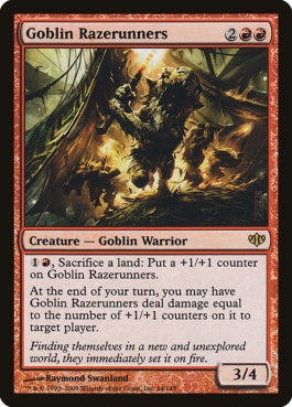 naokuroshop MTG [CON][064][赤][R][EN][ゴブリンの壊し走り/Goblin Razerunners] NM