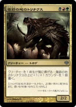 naokuroshop MTG [CON][123][多][U][JP][傷跡の地のトリナクス/Scarland Thrinax] NM