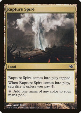 naokuroshop MTG [CON][144][土地][C][EN][断ち割る尖塔/Rupture Spire] NM