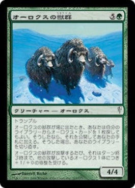 naokuroshop MTG [CSP][103][緑][C][JP][オーロクスの獣群/Aurochs Herd] NM