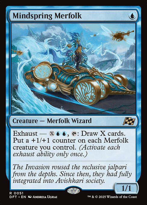 naokuroshop MTG [DFT][0051][青][R][EN][思考の泉のマーフォーク/Mindspring Merfolk]（foil） NM