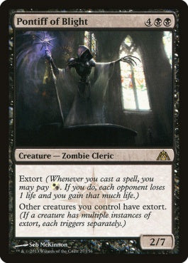 naokuroshop MTG [DGM][027][黒][R][EN][荒廃の司教/Pontiff of Blight] NM