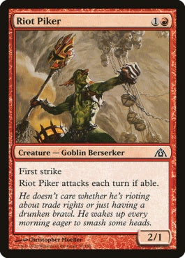 naokuroshop MTG [DGM][037][赤][C][EN][暴動の長槍使い/Riot Piker] NM