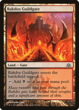 naokuroshop MTG [DGM][154][土地][C][EN][ラクドスのギルド門/Rakdos Guildgate] NM