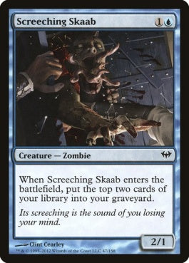 naokuroshop MTG [DKA][047][青][C][EN][金切り声のスカーブ/Screeching Skaab] NM