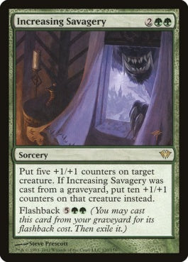 naokuroshop MTG [DKA][120][緑][R][EN][高まる残虐性/Increasing Savagery] NM