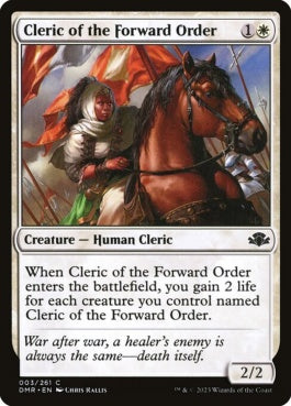 naokuroshop MTG [DMR][003][白][C][EN][前線の僧侶/Cleric of the Forward Order]（Foil） NM