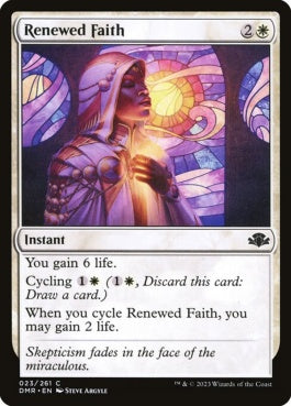 naokuroshop MTG [DMR][023][白][C][EN][新たな信仰/Renewed Faith]（Foil） NM