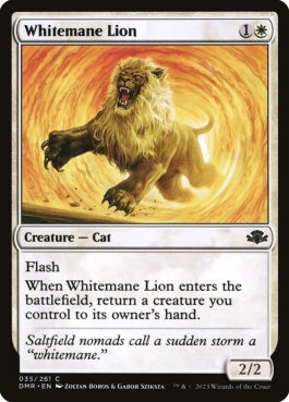 naokuroshop MTG [DMR][035][白][C][EN][白たてがみのライオン/Whitemane Lion] NM