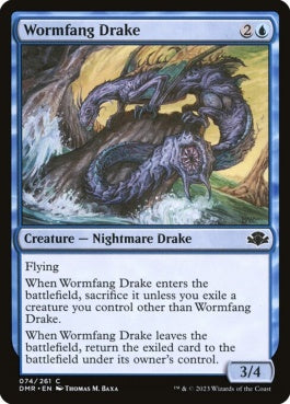 naokuroshop MTG [DMR][074][青][C][EN][寄生牙のドレイク/Wormfang Drake] NM