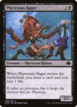 naokuroshop MTG [DMR][099][黒][C][EN][ファイレクシアの憤怒鬼/Phyrexian Rager]（Foil） NM