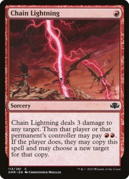 naokuroshop MTG [DMR][113][赤][C][EN][稲妻の連鎖/Chain Lightning]（Foil） NM