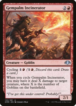 naokuroshop MTG [DMR][122][赤][U][EN][宝石の手の焼却者/Gempalm Incinerator]（Foil） NM