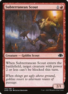 naokuroshop MTG [DMR][143][赤][C][EN][地底の斥候/Subterranean Scout]（Foil） NM