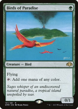 naokuroshop MTG [DMR][151][緑][R][EN][極楽鳥/Birds of Paradise] NM