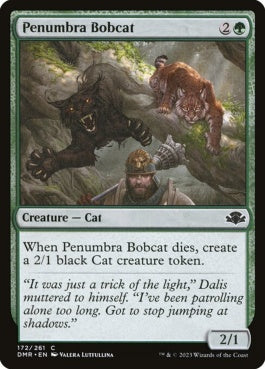 naokuroshop MTG [DMR][172][緑][C][EN][暗影のボブキャット/Penumbra Bobcat]（Foil） NM