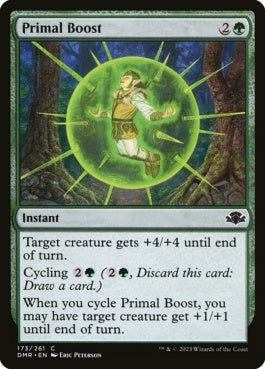 naokuroshop MTG [DMR][173][緑][C][EN][原初の支援/Primal Boost]（Foil） NM