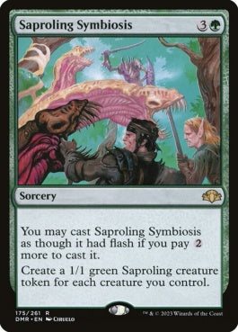 naokuroshop MTG [DMR][175][緑][R][EN][菌獣の共生/Saproling Symbiosis]（Foil） NM