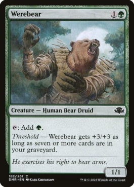 naokuroshop MTG [DMR][182][緑][C][EN][熊人間/Werebear] NM