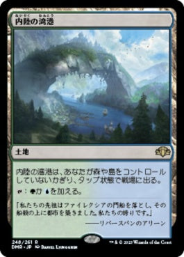 naokuroshop MTG [DMR][248][土地][R][JP][内陸の湾港/Hinterland Harbor]（Foil） NM