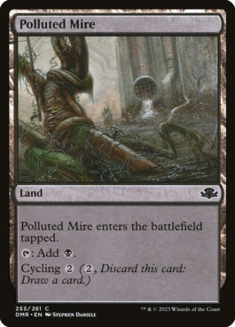 naokuroshop MTG [DMR][253][土地][C][EN][汚染されたぬかるみ/Polluted Mire]（Foil） NM