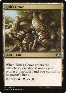 naokuroshop MTG [DMR][255][土地][U][EN][リースの木立ち/Rith's Grove]（Foil） NM