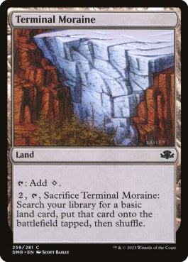 naokuroshop MTG [DMR][259][土地][C][EN][堆石堤/Terminal Moraine]（Foil） NM